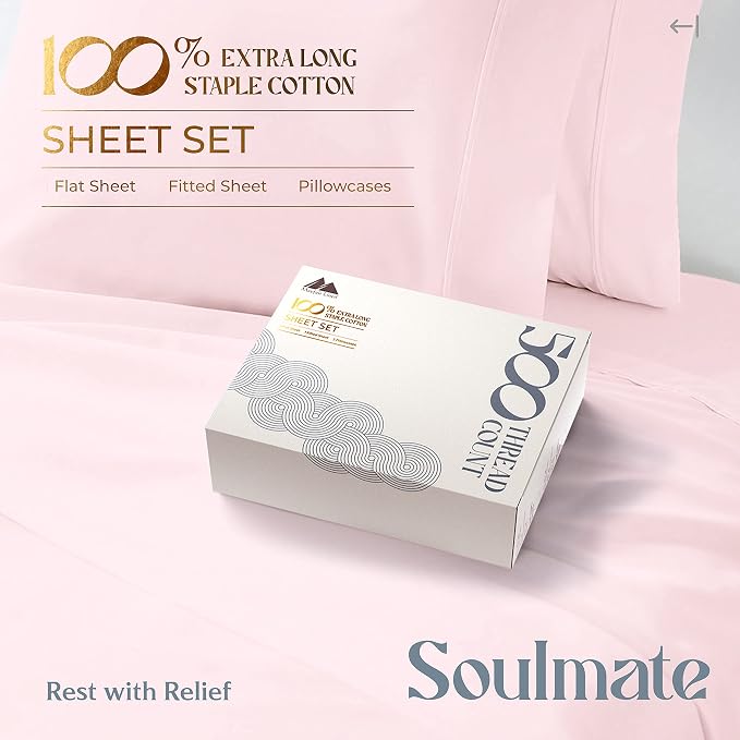 Mayfair Linen 100% Cotton Bed Sheets Queen Set - Image 4