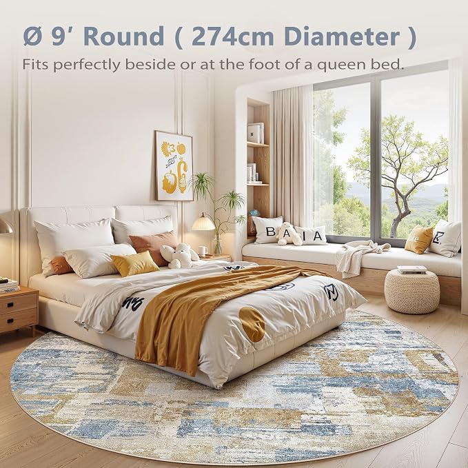 Abstract Living Room Rug 9x9 - Image 9