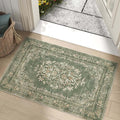 jinchan Green Floral 2x3 Rug for Entryway by JINCHAN