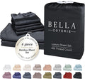 Bella Coterie 6 Piece Luxury Bamboo Viscose King Size Sheet Set | 100% by BC