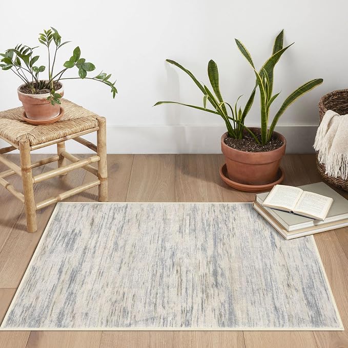 2x3 Modern Abstract Rug for Entryway, Non-Slip Kitchen Rugs, Low-Pile Mat for - Image 2