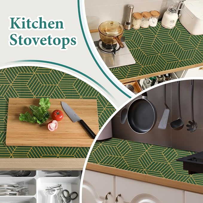 Shelf Liners for Kitchen Cabinets 12in x 20FT, Non Adhesive Cabinet Liner - Image 6