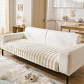 Faux Fur Couch Cover Fuzzy Soft Plush Thick Bubble Sofa Cover Luxury Sectional by Huierxun