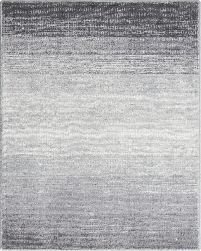 Wonnitar Modern Ombre Washable 8x10 Rug, Non-Slip Soft Grey Area Rugs - Image 8