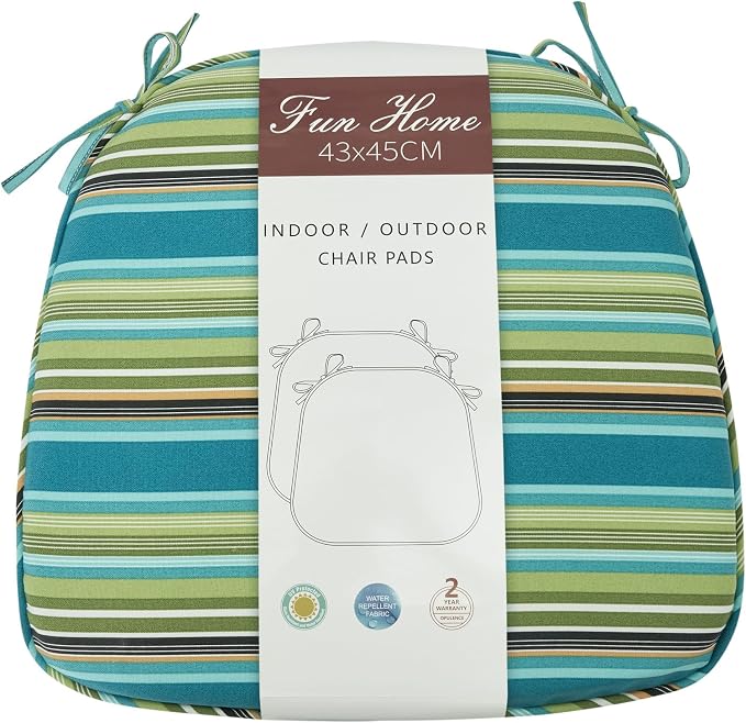Outdoor Chair Cushions Set of 2, Patio Seat Cushion 17"x16"x2", U-Shaped Dining - Image 5