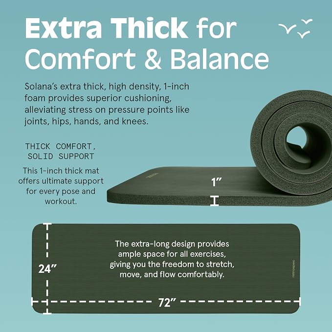 Retrospec Solana 1 inch Yoga Mat - Image 3