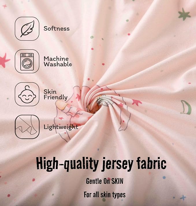 SDY Jersey Bassinet Sheets for Baby Girls, 32 "x 16 "x 4", 2 Pack, Super Soft - Image 4