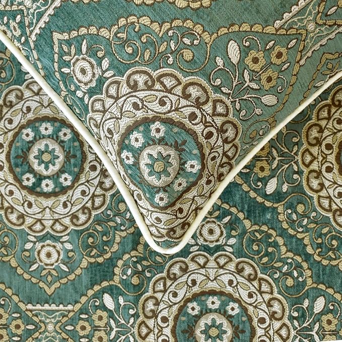 The HomeCentric King/Queen/Twin Teal Decorative Queen 74"x18" Bed Runner - Image 3