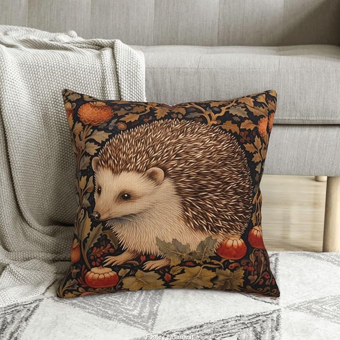 William Morris Abstract Vintage Floral Hedgehog Design 18x18 inches Throw - Image 6