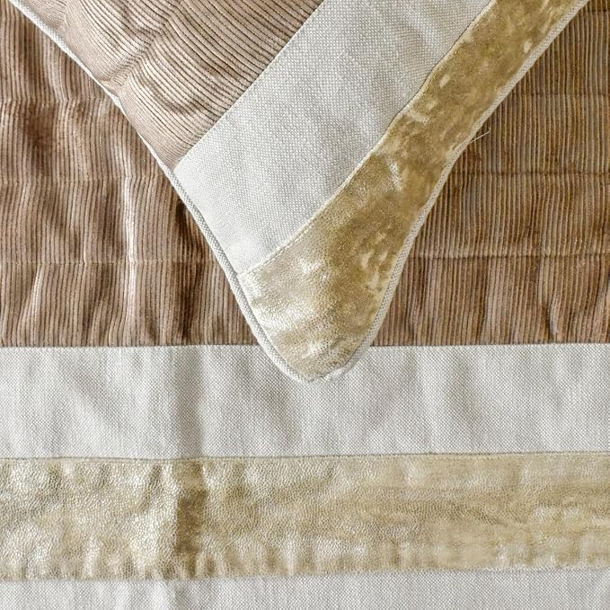 The HomeCentric King/Queen/Twin Beige Luxury CA King 86"x18" Bed Runner Without - Image 3