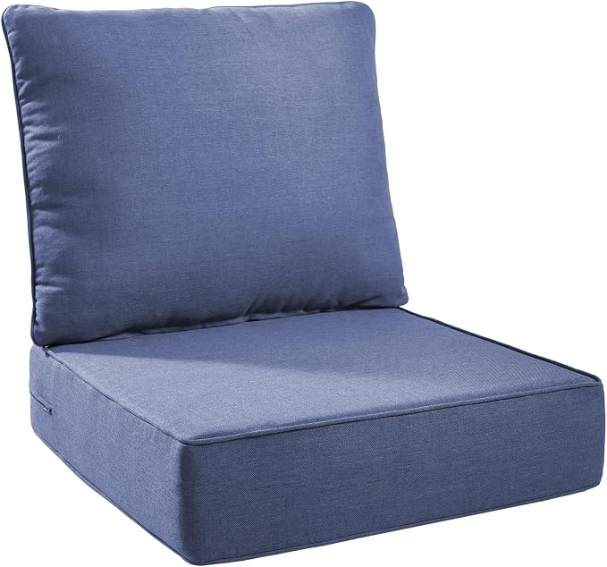 Outdoor Seat Cushion Set-24 x 24 x 6 Inch Outdoor Chair Cushions by NatureComfyOutdoorFurniture