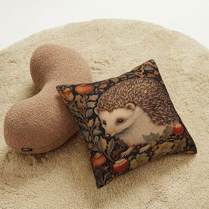 William Morris Abstract Vintage Floral Hedgehog Design 18x18 inches Throw - Image 8