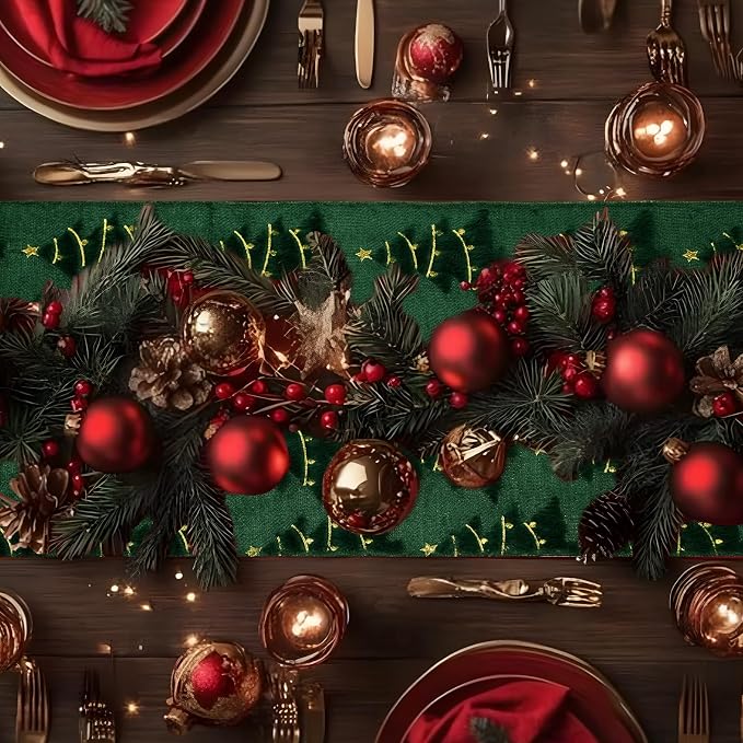IVAPUPU Christmas Table Runner for Winter Holiday - Image 3