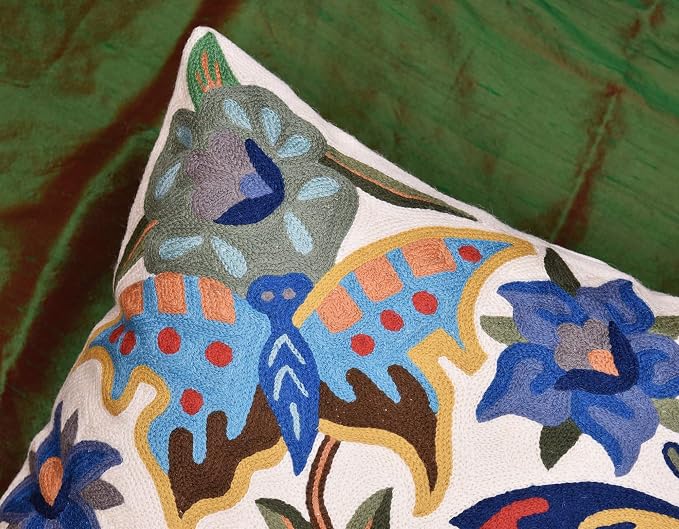 Butterfly Floral Decorative Pillow Cover Moth Botanical Flower Pillowcase Couch - Image 4