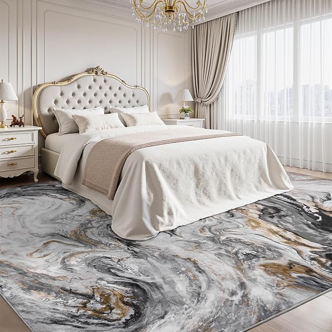 6x9 Area Rugs for Living Room, Modern Abstract Rug for Bedroom, Contemporary - Image 2