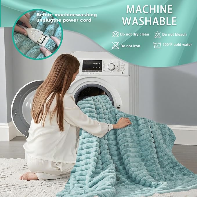 Heated Blanket 90"X100", Fast Heating Blanket - Image 8