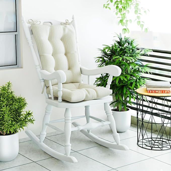 Klear Vu Omega Non-Slip Rocking Chair Cushion, Assembled in USA, Thick Tufted - Image 5