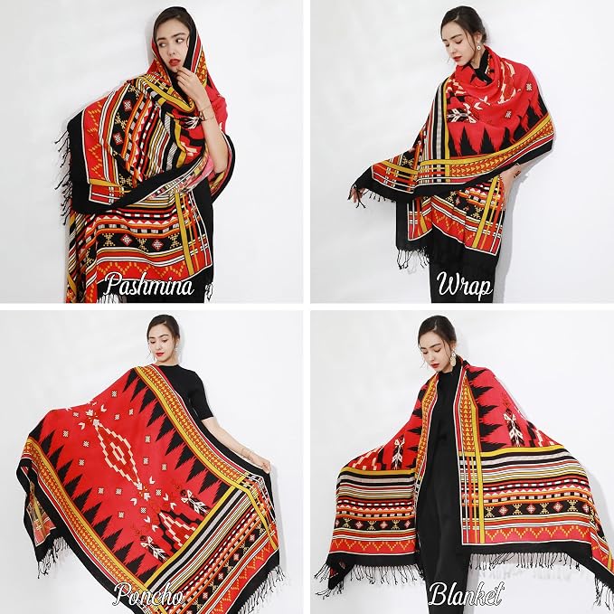 DANA XU 100% Merino Wool Pashmina Shawl - Image 5