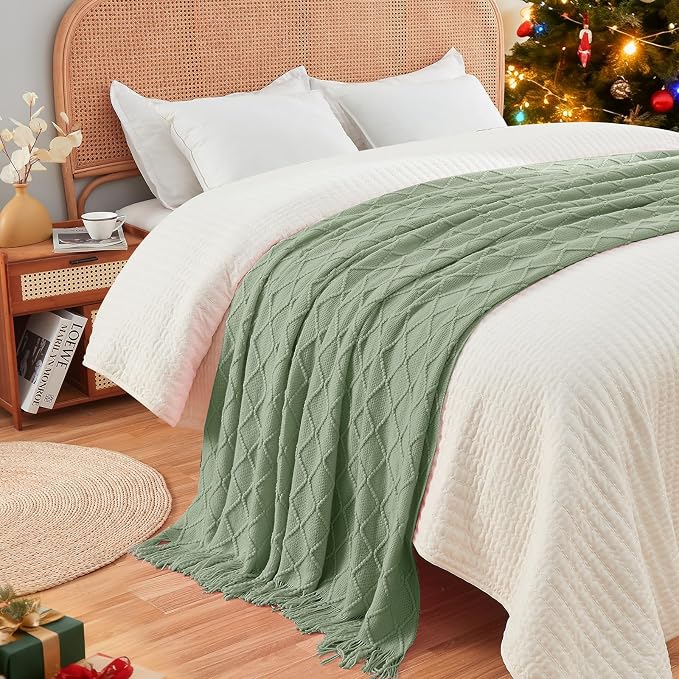 inhand Basil Green Christmas Throw Blanket - Image 6
