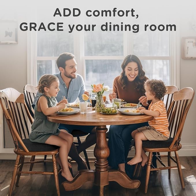 AddGrace Chair Cushions for Dining Chairs Set of 6 Windsor Kitchen Chair - Image 4