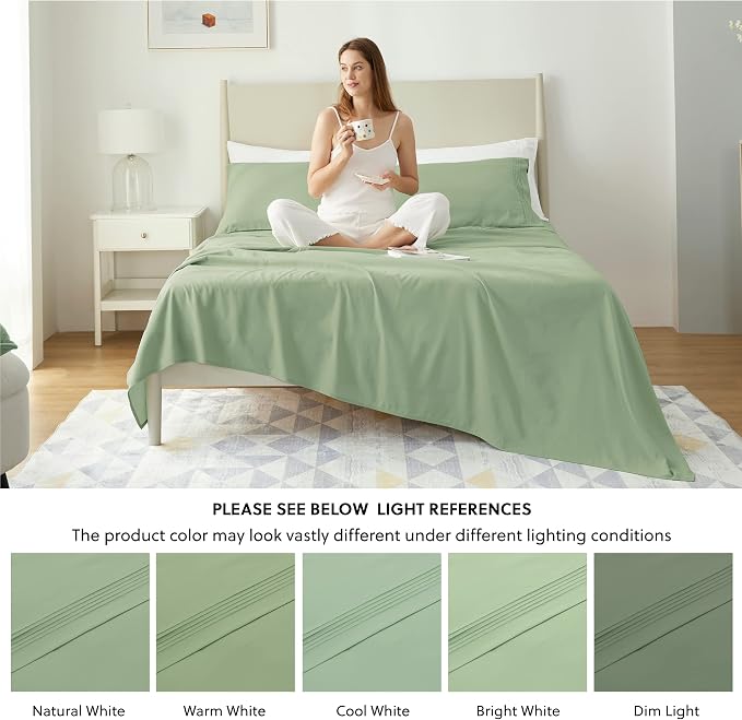 Bedsure Deep Pocket Full Size Bed Sheets Set - Image 9
