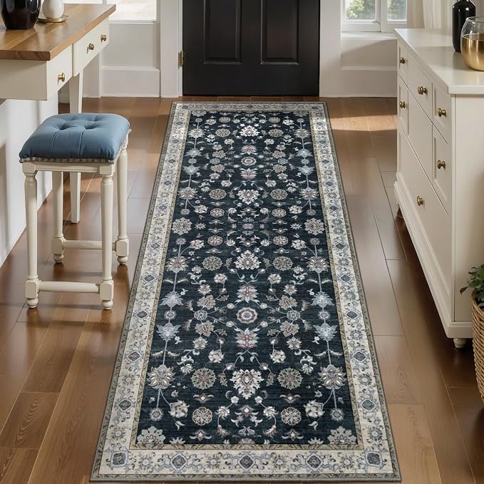 Tangsoo Floral Runner Rug 2x6 Washable Rug by Tangsoo