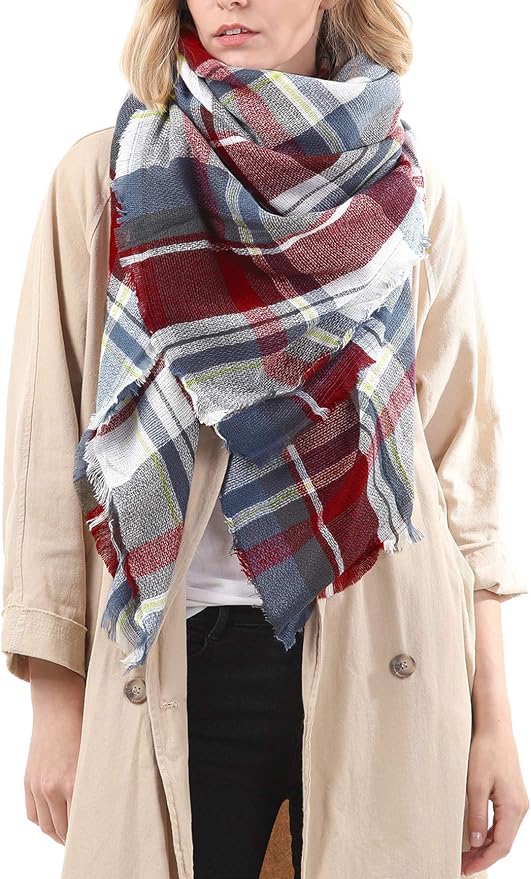 American Trends Women's Cozy Warm Winter Fall Blanket Scarf Stylish Soft Chunky - Image 2