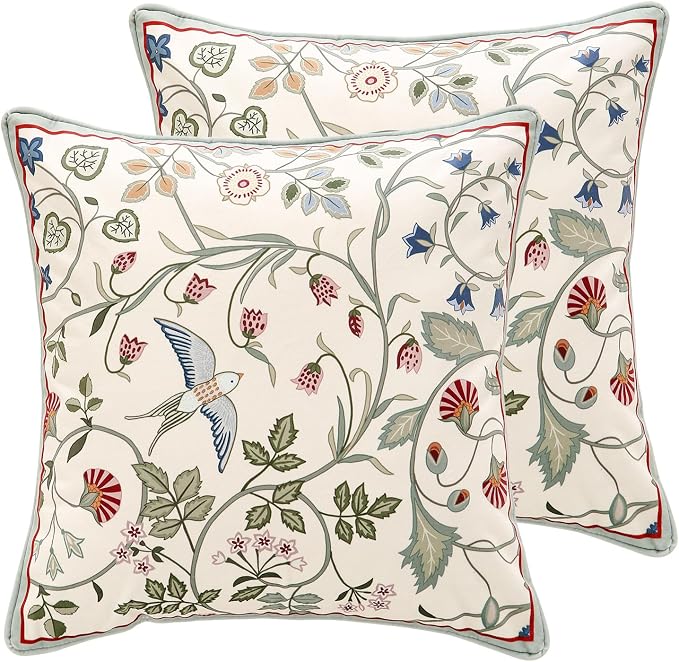 Square Throw Pillow Covers Pack of 2, Decoration Pillows Cushion Covers by bilingaier