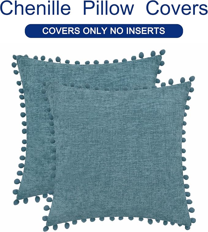 CaliTime Throw Pillow Covers Decorative 16 X 16 Inches Pack of 2 Cozy Solid - Image 6