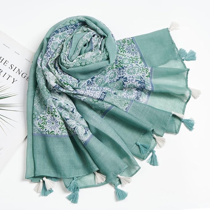 Scarf for Women Lightweight Soft Floral Leopard Printed Scarves Fall Winter - Image 4