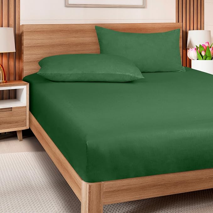 ROYALE LINENS 300 Thread Count 100% Long Staple Combed Cotton Fitted Sheet - Image 5