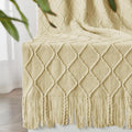 inhand Knitted Throw Blanket for Couch and Bed, Soft Living Room Home Decor by inhand
