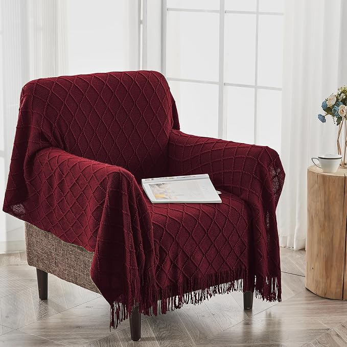 inhand Knitted Throw Blankets for Couch and Bed, Soft Cozy Knit Blanket - Image 4