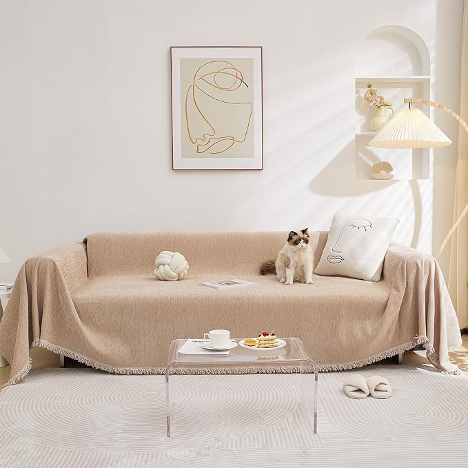 MEETSKY Couch Covers for 3 Cushion Couch Sofa, Oversized Sofa Slipcover for by MEETSKY