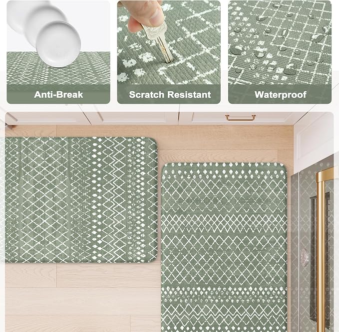 KIMODE Kitchen Anti Fatigue Mats, Memory Foam Kitchen Mats - Image 6