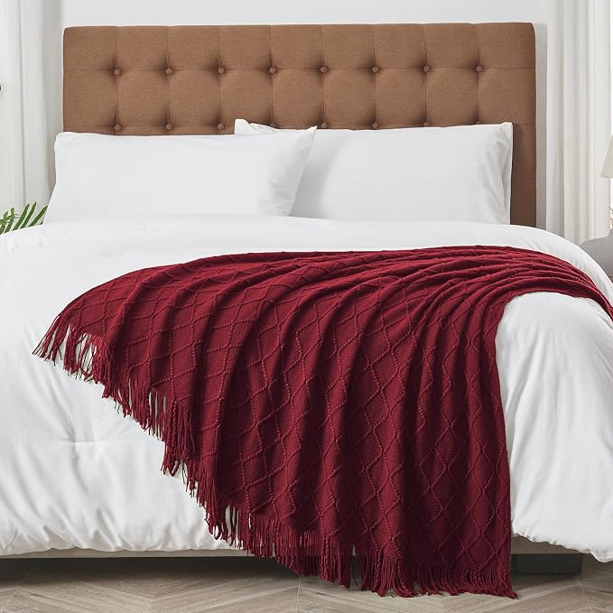 inhand Knitted Throw Blankets for Couch and Bed, Soft Cozy Knit Blanket - Image 3