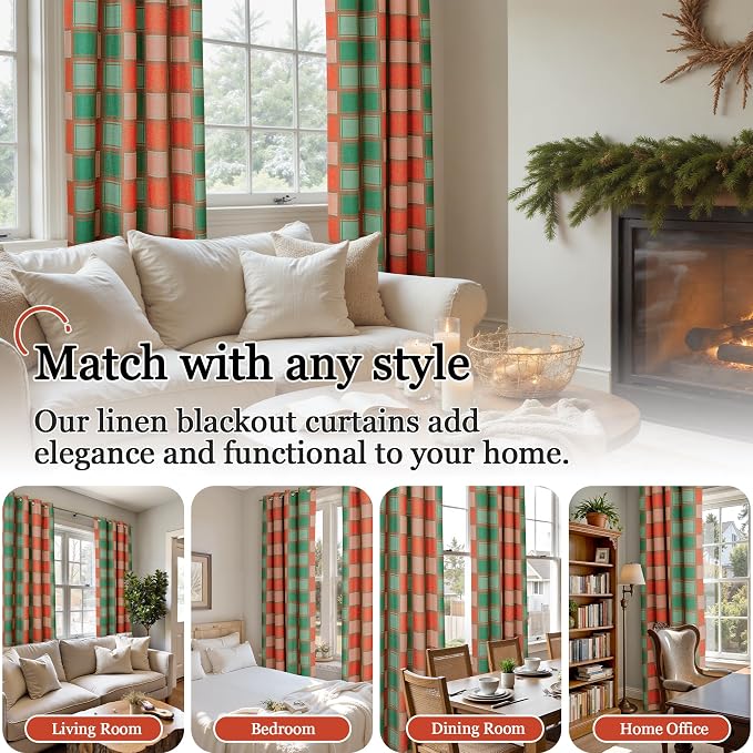 Christmas Curtains for Living Room 84 Inches Long - Image 3