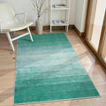 Wonnitar Modern Ombre 3x5 Area Rug, Teal Washable Bedroom Rug, Non-Slip by Wonnitar