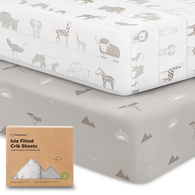 KeaBabies 2-Pack Baby Crib Sheets by KeaBabies