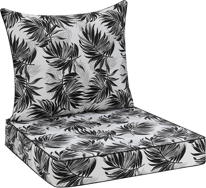 Favoyard Outdoor Seat Cushion 22 x 22 x 3 in Waterproof Pattern Fade Resistant by OutdoorFurnitureAccessories