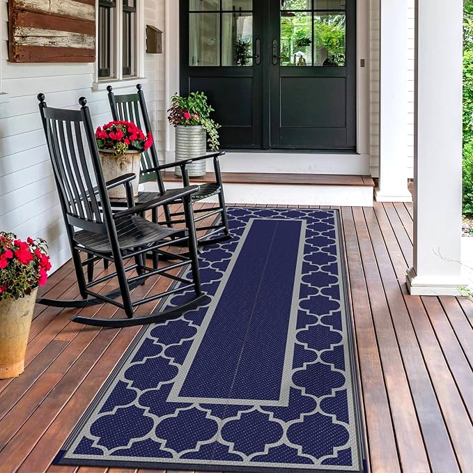 GENIMO 2.5 ' x 8 ' Outdoor Rug for Porch Patio Clearance, Waterproof Indoor - Image 3