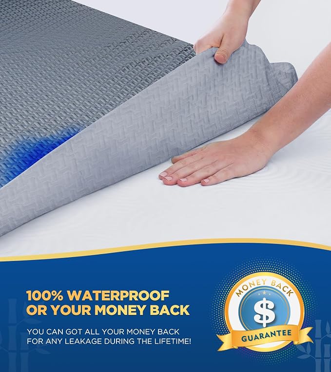 Premium 100% Waterproof Cal King Mattress Protector, Breathable Cooling 3D Air - Image 2