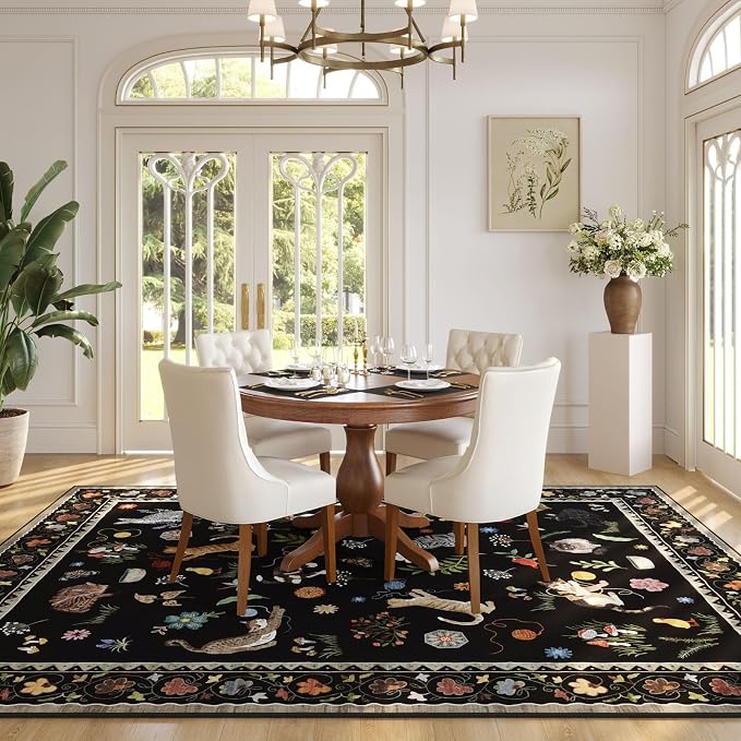 Rugcomf Area Rugs 8x10 Rug for Living Room Clearance Washable Boho Area Rug Non - Image 3
