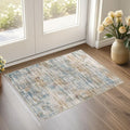 2x3 Entryway Area Rugs: Washable Neutral Abstract Small Rug Door Mat Non-Slip by UERMEI
