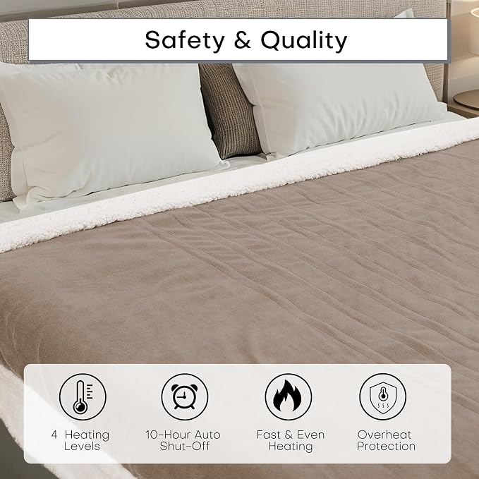 Electric Heated Blanket Twin Size 62"x84" - Image 7