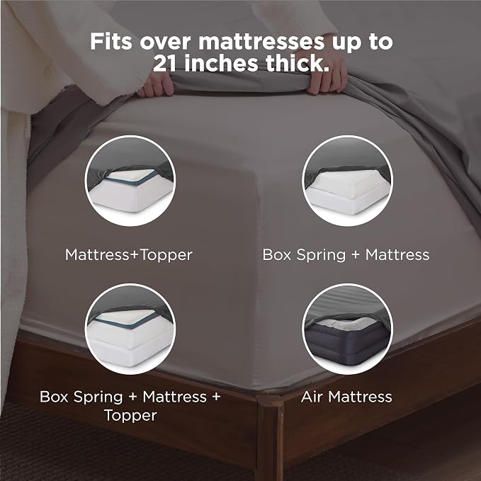 Bedsure Deep Pocket California King Sheet Sets - Image 2