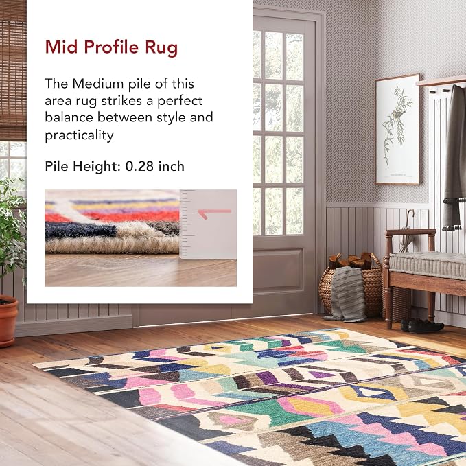 Nuloom Ofelia Handmade, Soft and Cozy, High Traffic, Stain Resistant, Easy Clean - Image 5