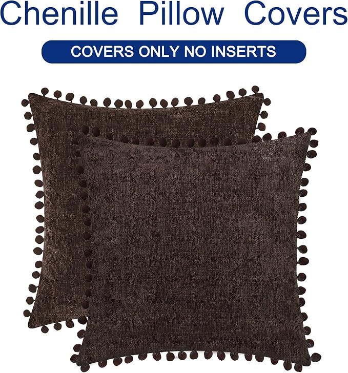 CaliTime Throw Pillow Covers Decorative 18 X 18 Inches Pack of 2 Cozy Solid - Image 6