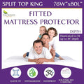 Split Top King Waterproof Mattress Protector by FourSeasonsEssentials