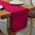 BALCONY & FALCON Velvet Table Runner 14"x95" Red Luxury Machine Washable by BALCONYFALCON